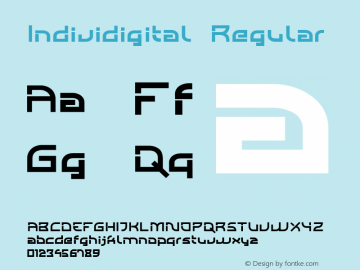 Individigital Regular Version 1.002 October 29, 2011 Font Sample