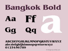 Bangkok Bold v1.0c Font Sample