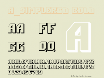a_Simpler3D Bold 01.03 Font Sample