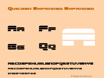 Quicken Expanded Expanded Version 1.0; 2012 Font Sample