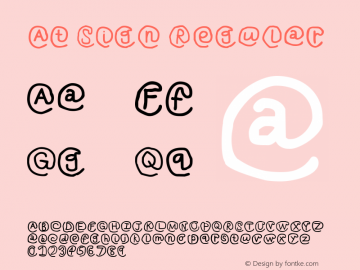 At Sign Regular Version 1.001;PS 001.001;hotconv 1.0.56图片样张