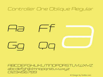 Controller One Oblique Regular Version 1.000图片样张