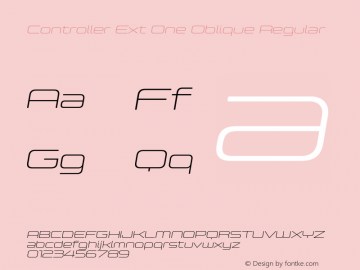 Controller Ext One Oblique Regular Version 1.000图片样张