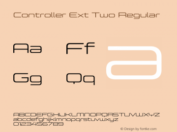 Controller Ext Two Regular Version 1.000 Font Sample