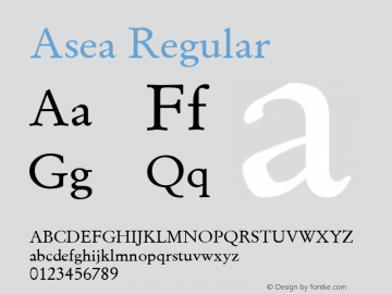 Asea Regular Version 4.13图片样张