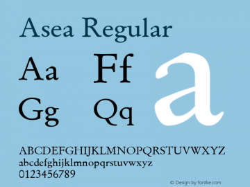 Asea Regular Version 4.14图片样张