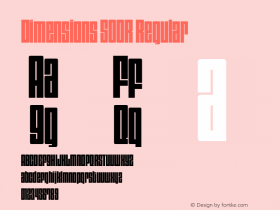Dimensions 500R Regular Version 1.000 Font Sample