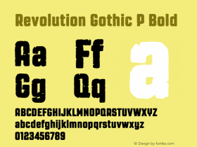 Revolution Gothic P Bold Version 1.000 Font Sample