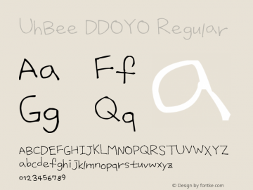 UhBee DDOYO Regular Version 1.00 February 11, 2012, initial release Font Sample