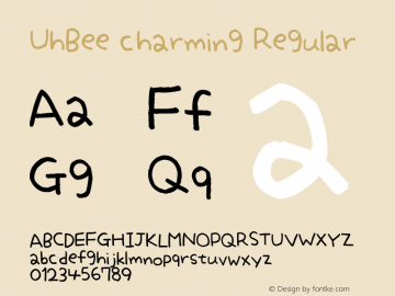 UhBee charming Regular Version 1.00 May 30, 2012, initial release Font Sample