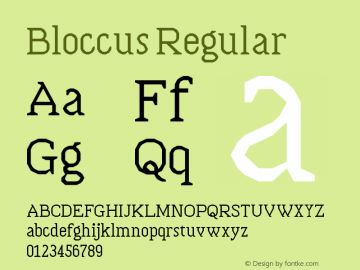 Bloccus Regular Version 1.0图片样张