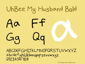 UhBee My Husband Bold Version 1.00 July 25, 2012, initial release Font Sample