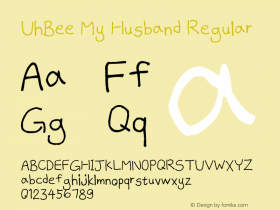 UhBee My Husband Regular Version 1.00 July 25, 2012, initial release Font Sample