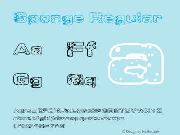 Sponge Regular Version 1.00 2012 Font Sample