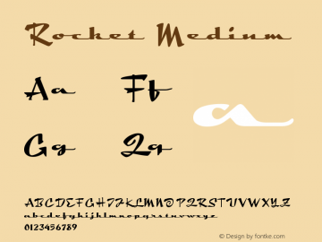 Rocket Medium Version 001.000 Font Sample