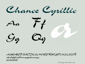 Chance Cyrillic 001.000 Font Sample