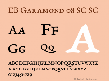 EB Garamond 08 SC SC Version 0.014e Font Sample
