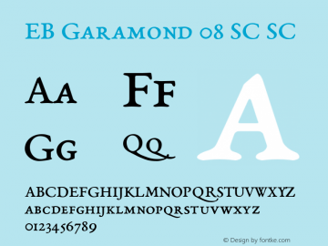 EB Garamond 08 SC SC Version 0.015 Font Sample