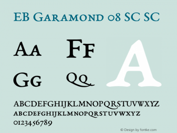 EB Garamond 08 SC SC Version 0.015a Font Sample