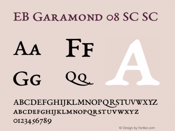 EB Garamond 08 SC SC Version 0.015b Font Sample