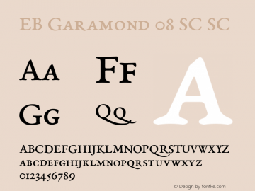 EB Garamond 08 SC SC Version 0.015c Font Sample