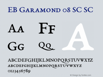 EB Garamond 08 SC SC Version 0.015d ; ttfautohint (v0.95) -l 8 -r 50 -G 200 -x 0 -w 