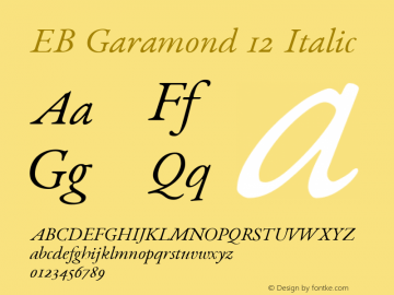 EB Garamond 12 Italic Version 0.014e ; ttfautohint (v0.9.15-a7bc-dirty) -l 8 -r 50 -G 200 -x 0 -w 