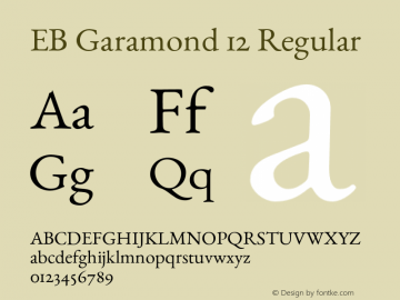 EB Garamond 12 Regular Version 0.015c图片样张