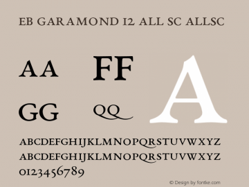 EB Garamond 12 All SC AllSC Version 0.015 Font Sample