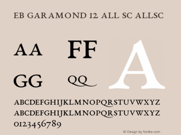 EB Garamond 12 All SC AllSC Version 0.015d ; ttfautohint (v0.95) -l 8 -r 50 -G 200 -x 0 -w 
