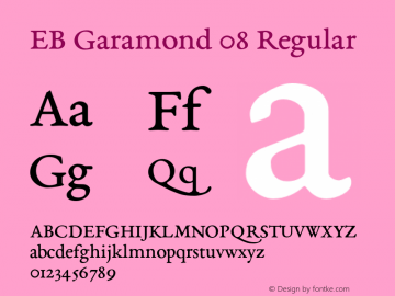 EB Garamond 08 Regular Version 0.014e图片样张