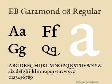 EB Garamond 08 Regular Version 0.014e ; ttfautohint (v0.9.15-a7bc-dirty) -l 8 -r 50 -G 200 -x 0 -w 