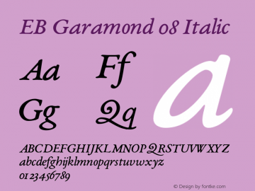 EB Garamond 08 Italic Version 0.015图片样张