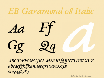 EB Garamond 08 Italic Version 0.015c图片样张