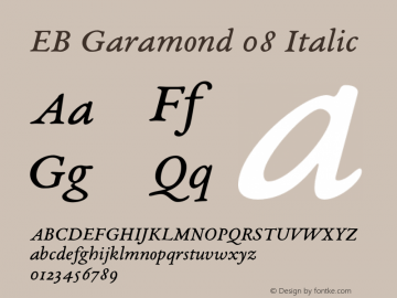 EB Garamond 08 Italic Version 0.016图片样张