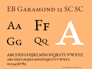 EB Garamond 12 SC SC Version 0.014e Font Sample