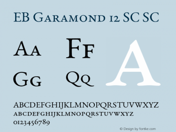 EB Garamond 12 SC SC Version 0.015 Font Sample