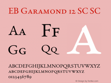 EB Garamond 12 SC SC Version 0.015a Font Sample