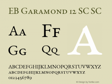 EB Garamond 12 SC SC Version 0.015d ; ttfautohint (v0.95) -l 8 -r 50 -G 200 -x 0 -w 