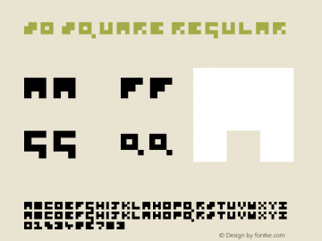 So Square Regular Version 1.0 Font Sample