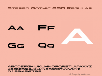 Stereo Gothic 850 Regular Version 1.200图片样张