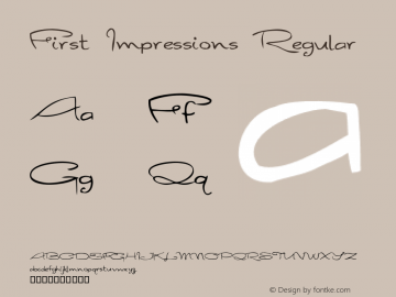 First Impressions Regular Version 1.000;PS 001.001;hotconv 1.0.56图片样张