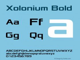 Xolonium Bold Version 2.2 Font Sample