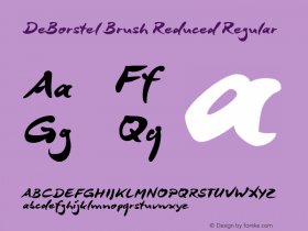 DeBorstel Brush Reduced Regular Version 2.005 Font Sample