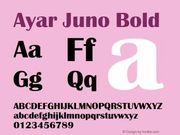 Ayar Juno Bold Version 1.01x图片样张