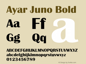 Ayar Juno Bold Version 1.01x Font Sample