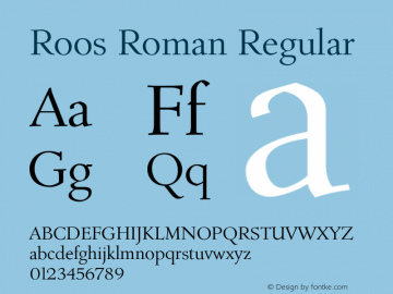 Roos Roman Regular Version 1.000图片样张