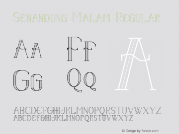 Senandung Malam Regular Version 001.000 Font Sample