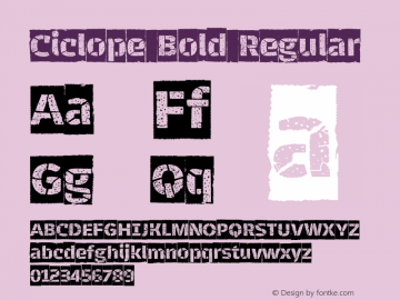 Ciclope Bold Regular Version 1.7图片样张