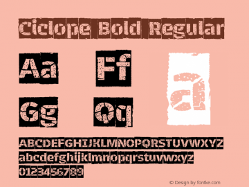 Ciclope Bold Regular Version 1.7图片样张